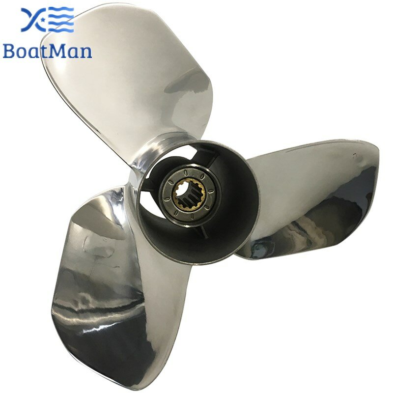 Propeller 12x14 For Yamaha Engine T25HP F30 F40 F50 F60 4 stroke 40HP 48HP 50HP 55HP 60HP Stainless steel 13 splines Boat Parts