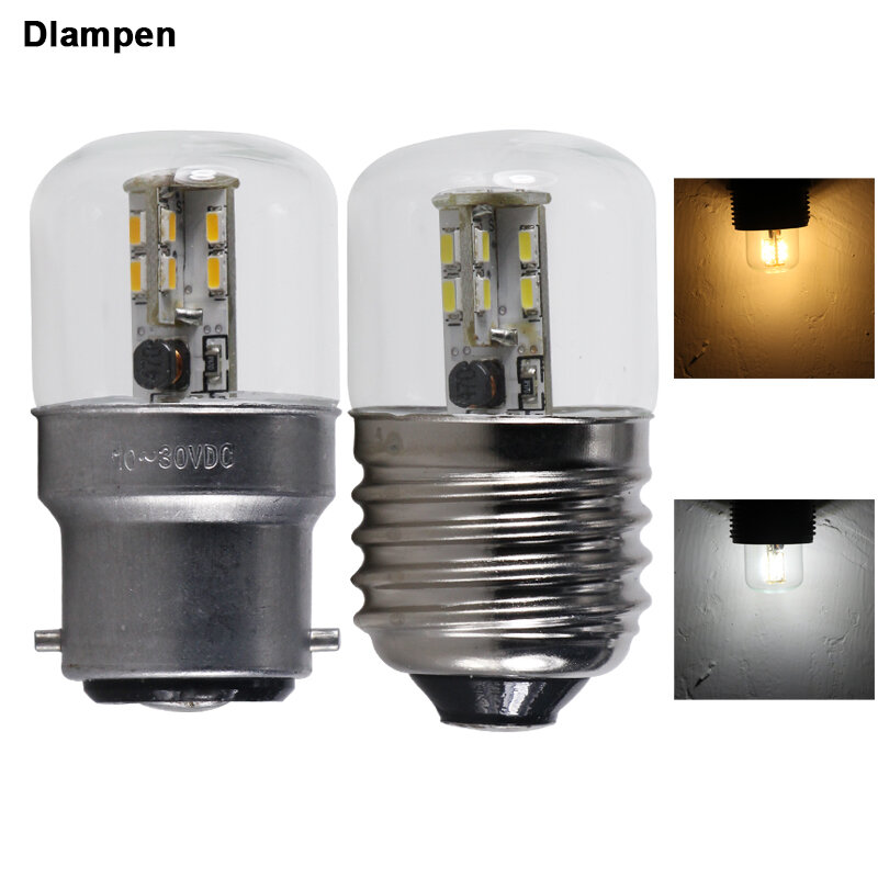 Ampoule LED E27 B22 Ngô Mini Bóng Đèn 10 V-30 V 2W Nhà Thuyền Nhỏ Đèn Tiết Kiệm Năng Lượng đèn 12 V 24 V 110 V 220 V 360 Độ Chiếu Sáng