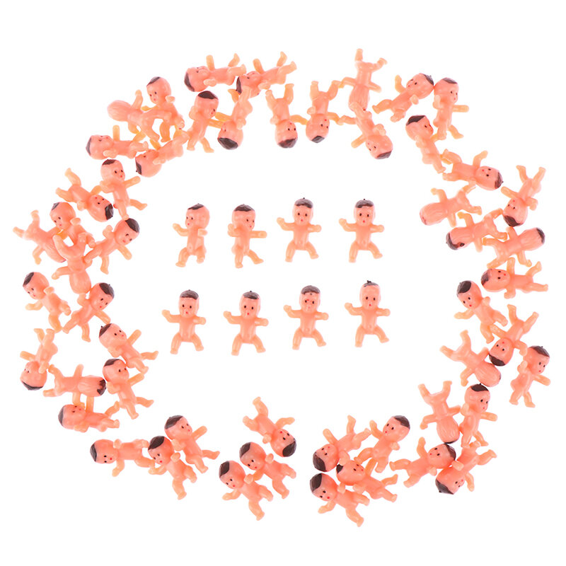 10/20/60 Buah Mainan Anak-anak Bayi Plastik Mini Mainan Kecil Anak-anak Boneka Malaikat Boneka Cupid Boneka Natal Mainan Dekorasi Kue