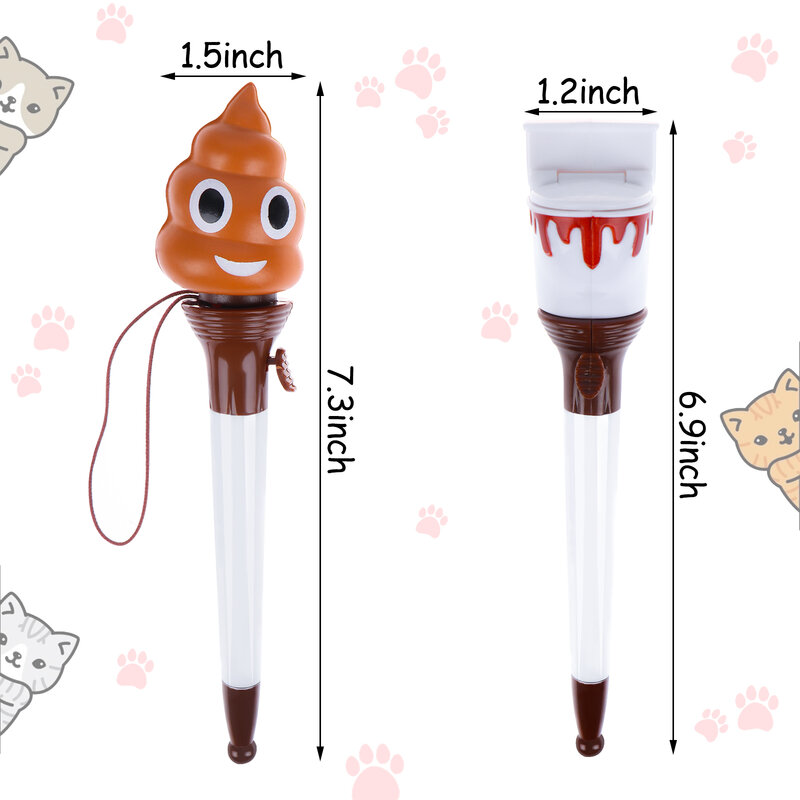 القرطاسية الإبداعية الكورية الجديدة والغريبة شخصية المرحاض ترتد القلم محاكاة ساخرة متعة براز القلم الضغط قلم لطيف