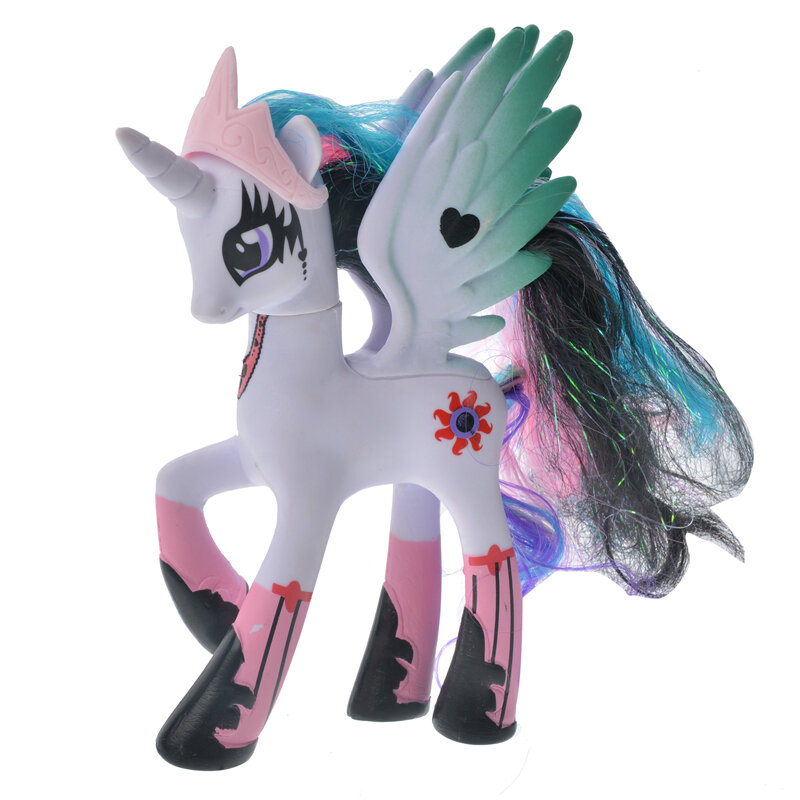 16 Style My Little Pony Toys Rarity Apple Jack Rainbow Dash Princess Celestia Action Figure Collection Model Doll Toys For Kids