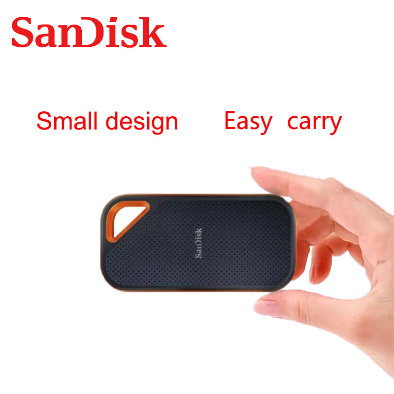 Sandisk-unidade de estado sólido portátil, ssd de 2tb, nvme, alta velocidade de leitura, até 2000 mb/s, usb 3.1, tipo a/c