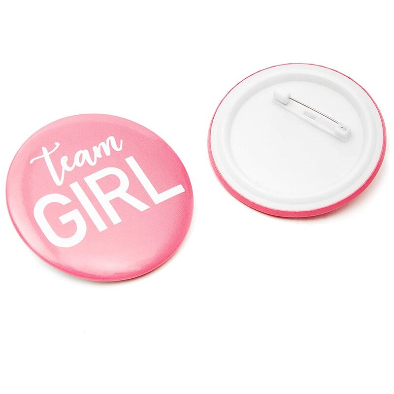 Gender Reveal Button Pin-24 Pieces Pin Up Badge Accessories for Girls or Team Boys,Baby Shower Supplies,Party Favorites