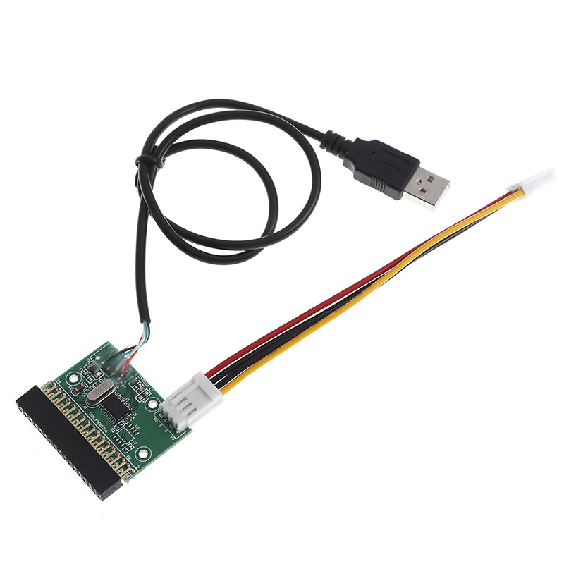 1.44Mb 3.5" Floppy Drive Connector 34 Pin To Usb Cable Adapter Pcb Board with Power Cable 1pcs