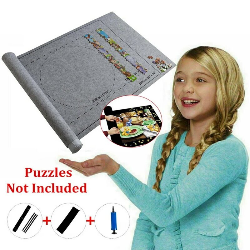 Professional Puzzle Roll Mat Blanket Felt Mat up to 1500/2000/3000 Pieces Accessories Puzzle Portable Travel Storage Bag