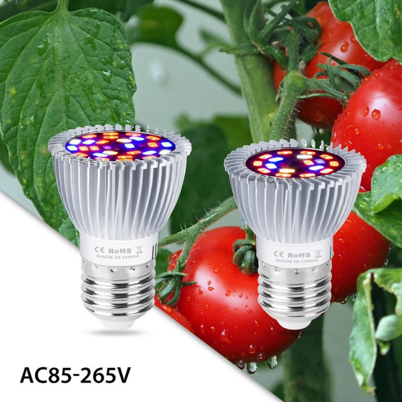 Lampu Pertumbuhan Tanaman 2pcs-LED Lampu Penanaman Dalam Ruangan Buah dan Sayuran Sukulen Tahan Air dan Panas Dissipation-E27/E14/GU10