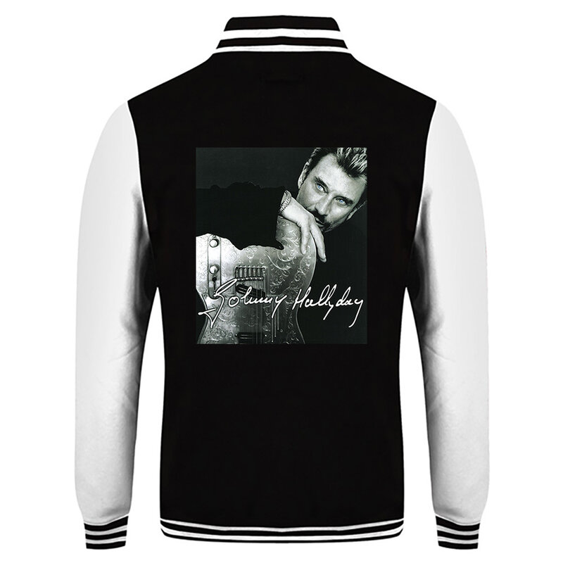 Veste imprimée Johnny Hallyday pour hommes et femmes, uniforme d'opérabilité décontracté, chemise de protection de rue, hiver
