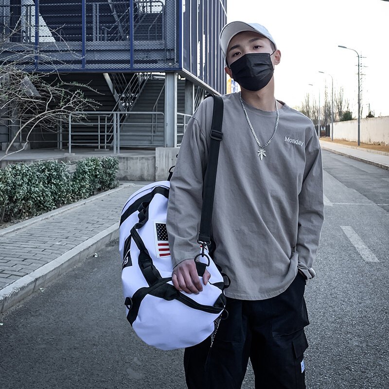 Многофункциональный вместительный дорожный рюкзак для мужчин, трендовый спортивный уличный ранец в стиле хип-хоп для спортзала