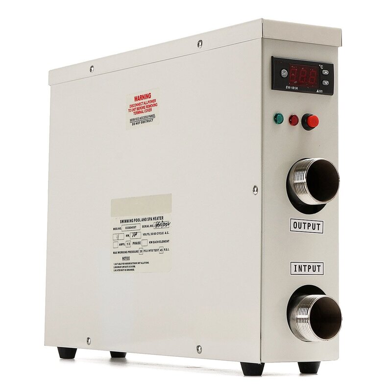 Calentador de agua eléctrico Digital, termostato para piscina, SPA, bañera de hidromasaje, calentador de agua caliente, 11KW, 220V