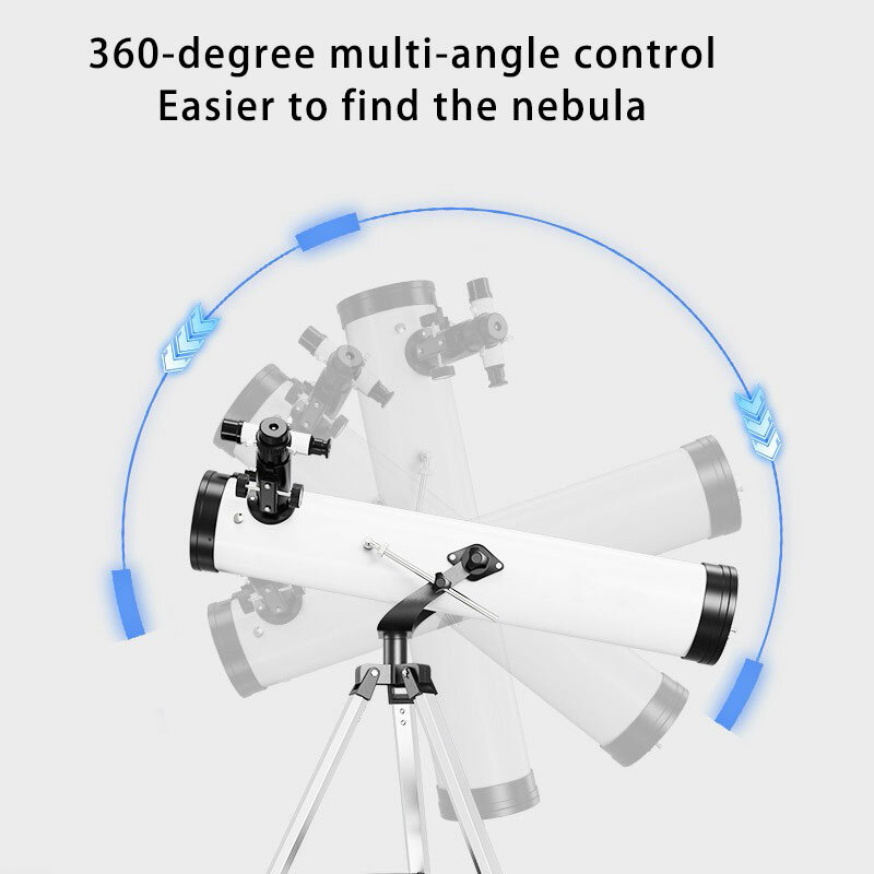 875X 전문 천체 망원경 업그레이드 1.25 인치 접안 렌즈 풀 HD 야외 캠핑을 위한 사진 딥 스페이스, 스타 문 촬영