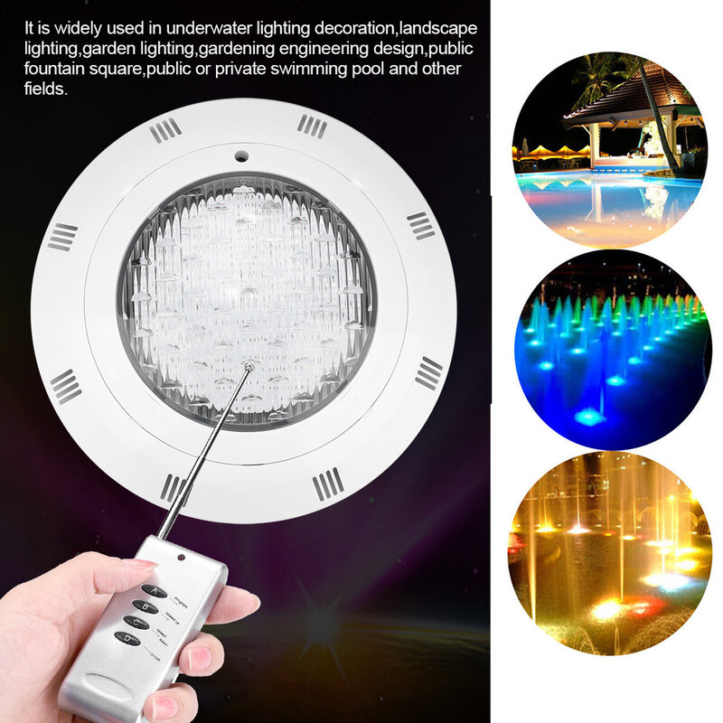 30W 300 LED RGB Multi-Color Underwater Swimming Pool Bright Light With Remote Control SMD Lamp Beads Light With Remote Control