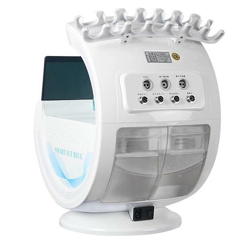 Máquina de microdermoabrasión con ultrasonido para el cuidado de la piel, analizador de piel azul hielo de espejo mágico, máquina Oxygene hidrafacial 2021