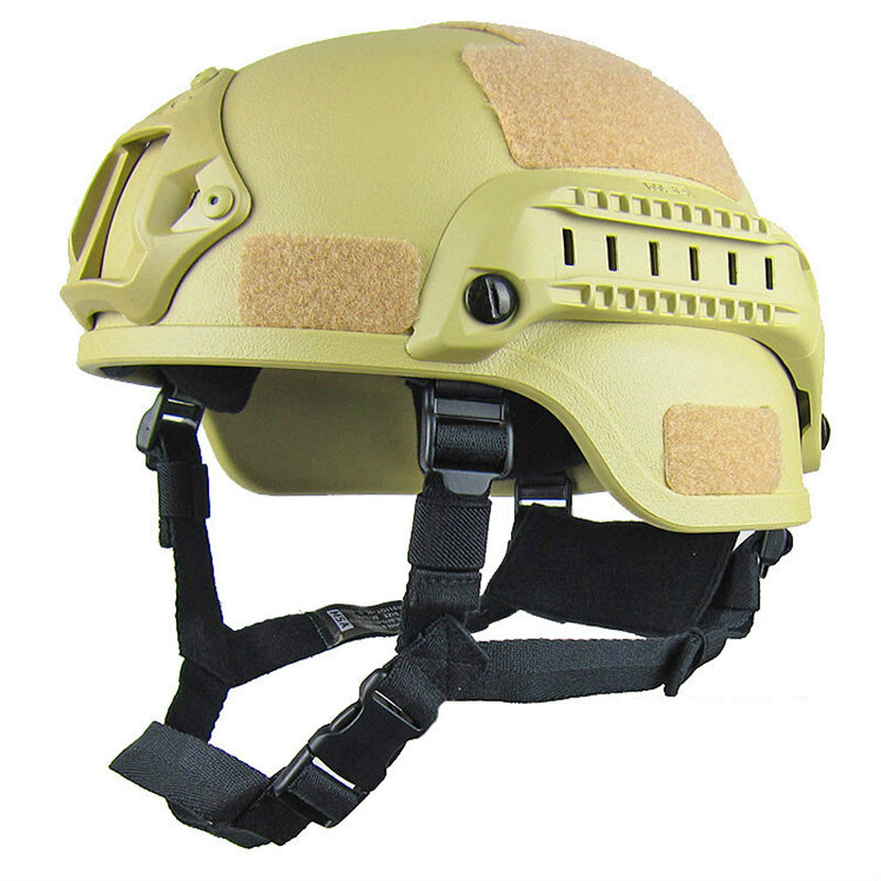 Casco de combate de camuflaje, gafas especiales, casco ligero, casco rápido táctico militar, ventilador de agua