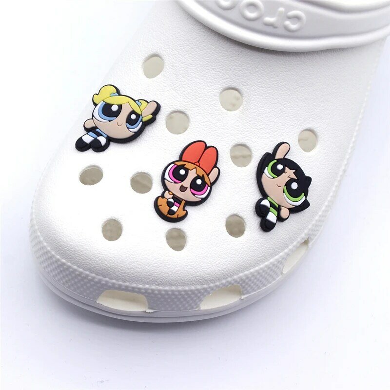 1PCS Cartoon Animation PVC Shoe Charms Accessories DIY Shoe Decoration For Croc Jibz Kids Favor Kawaii Cute X-mas