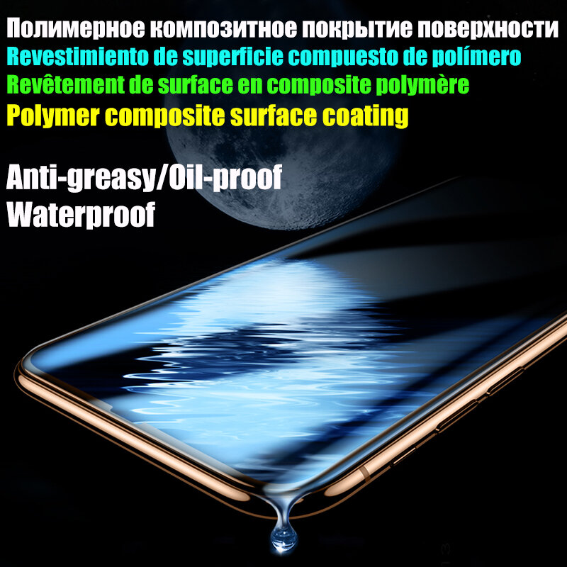 Protecteur d'écran pour iPhone, Film Hydrogel 100D, couverture complète, pas en verre, pour modèles 12 Pro Max, XR, X, XS, 11 Pro Max, 8, 7, 6 Plus