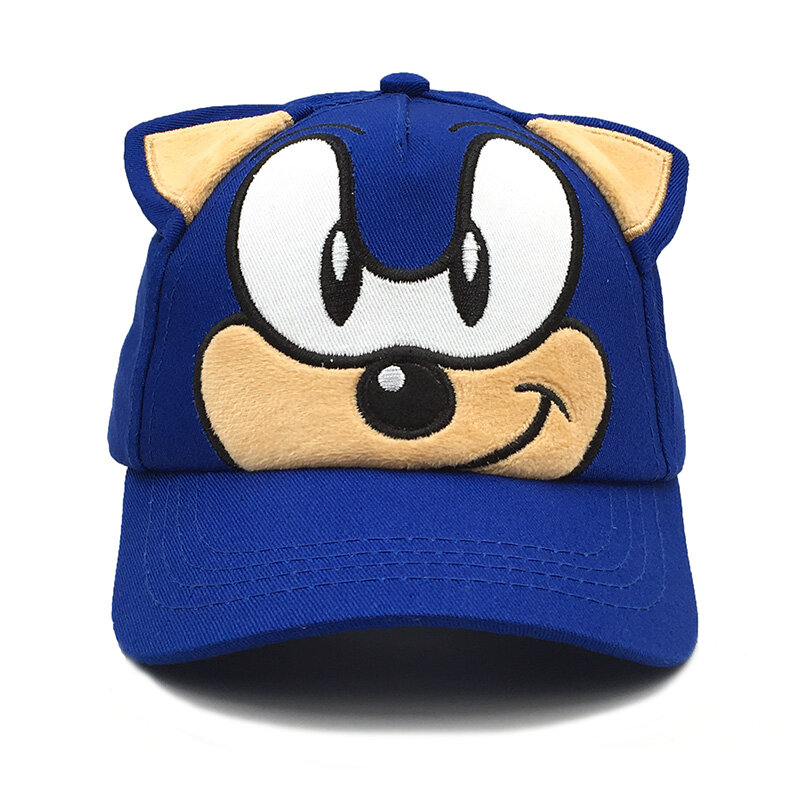 Chapeau de baseball pour enfants de 2 à 8 ans, Image de jeu populaire d'animation, Sonic, chapeau de protection solaire en coton respirant pour filles