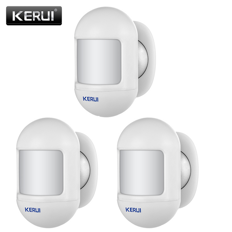 KERUI-Detector de movimiento para el hogar, sistema de alarma GSM PSTN, Czujnik Ruchu, 3 unids/lote, alarma de garaje, Sensor infrarrojo PIR inalámbrico