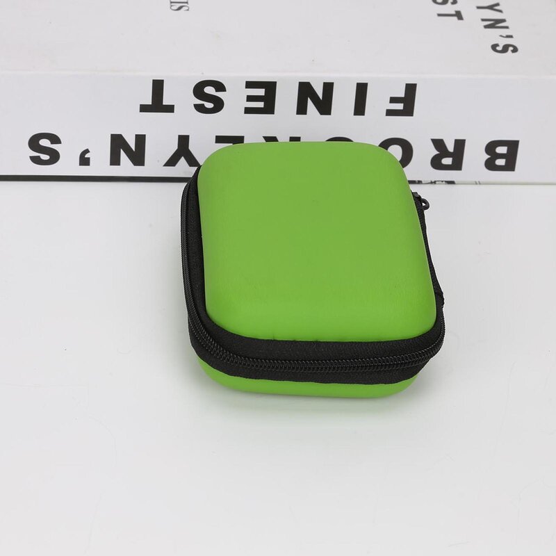Mini carteira feminina portátil com zíper, bolsa de fone de ouvido, fio, caixa de fone de ouvido, usb, cabo de dados, organizador, carte, earbuds, estojo