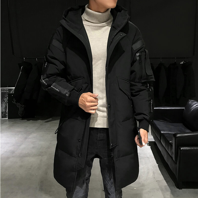 Новинка 2021, зимняя мужская куртка для подростков, Стильное мужское пуховое пальто, плотная Теплая мужская одежда, брендовая мужская одежда, ...