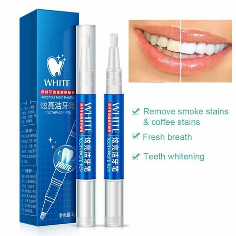 2 Pcs Natuurlijke Tanden Whitening Gel Pen Oral Care Verwijder Vlekken Gebitsreiniging Tanden Whitener Gereedschap Orale Tanden Hygiëne Gereedschap