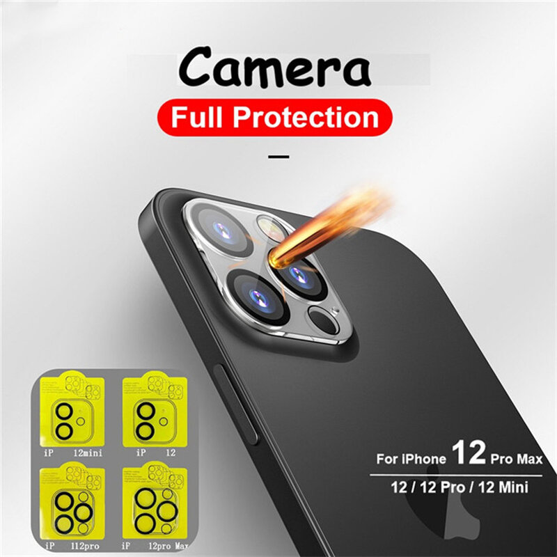 Protector de pantalla de cámara de alta calidad para iPhone 12 Pro Max, Protector de lente de cámara para iPhone 11 Pro Max, cristal templado, novedad de 2021