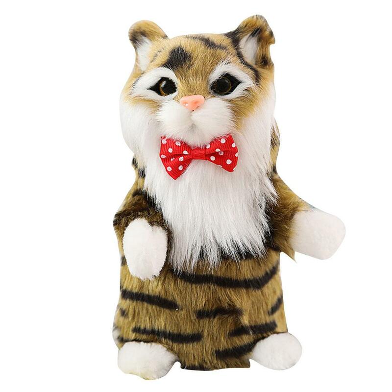 Kuuleeไฟฟ้าจำลองตุ๊กตาตุ๊กตาแมวเสียงมอเตอร์ปลอดภัยน้ำหนักเบาเด็กของเล่นของขวัญไฟฟ้าของเล่...