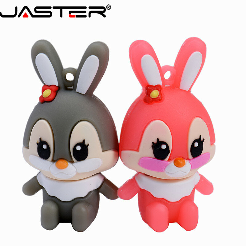 JASTER Promozionale Mini Fumetto di Storage Esterno USB 2.0 4GB 8GB 16GB 32GB 64GB Cute bunny note di USB Flash Drive