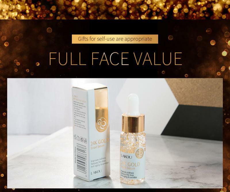 LAIKOU-crema facial de oro de 24 K, suero de Caracol hidratante, Cremas de día de oro de 24 quilates, blanqueador, cuidado de la piel, Belleza