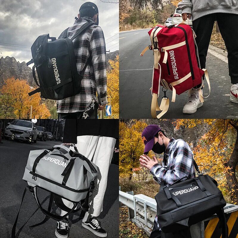 Mochila multifunción Unisex para hombre, morral de viaje de gran capacidad, con cremallera, informal, ajustable, portátil