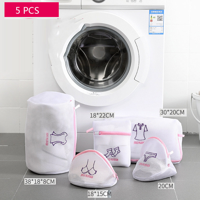 5-8 pcs/set Thickened Anti Deformation Large Laundry Net Bag Washing Machine Special Bag Underwear Socks Laundry Bag Set
