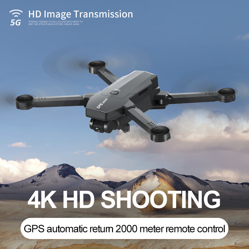 4kズームドローン空中カメラhdプロアンチシェイクesc 2000メートル大4軸gpsリモコン航空機quadrotor