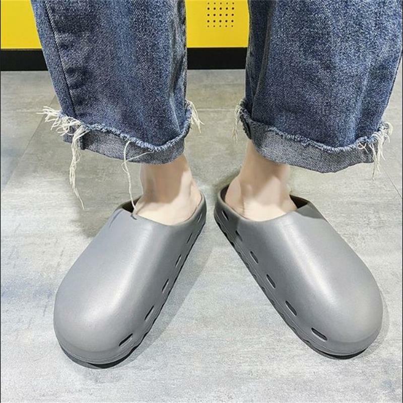 2021New Musim Panas Pria Sandal Kreatif Mode Pakaian Kepribadian Antiselip Sepatu Pantai Tahan Aus Sepatu Pasangan Diskon Besar ZQ0352
