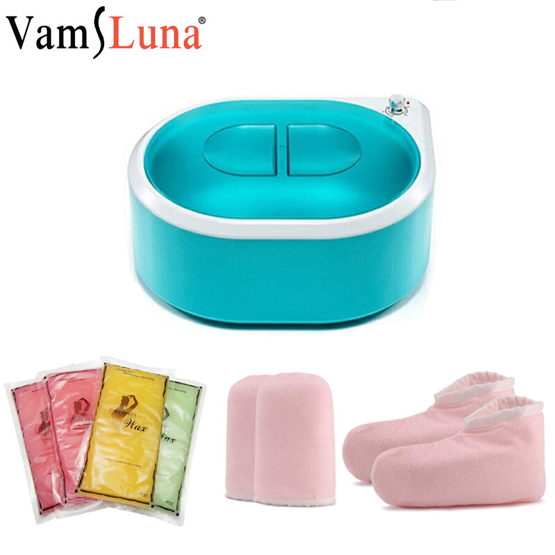 Paraffin Wax Heater Machine Bath For Hand Foot Warmer Heat Therapy With Mitts and Bootie Continuous Hydrating White Hand
