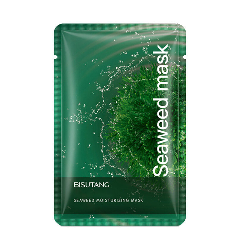 3pcs Seaweed Moisturizing Mask Refreshing Moisturizing Smooth Pore Shrinking Care Brightening Mask Brighten Skin Skin Care Face