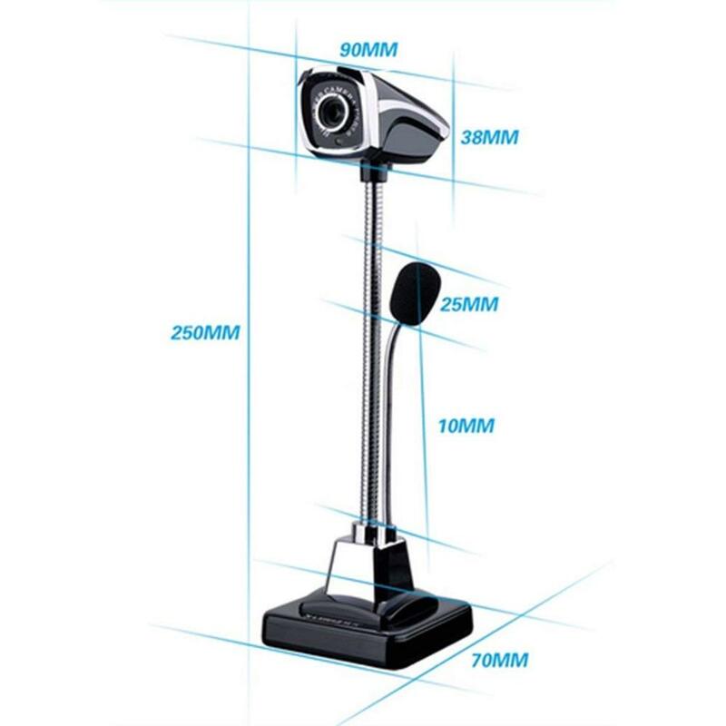 Fanshu USB Webcam 1080p Computer PC Laptop Full HD Youtube Live Video LED Camera Night Vision With Microphone for Skype