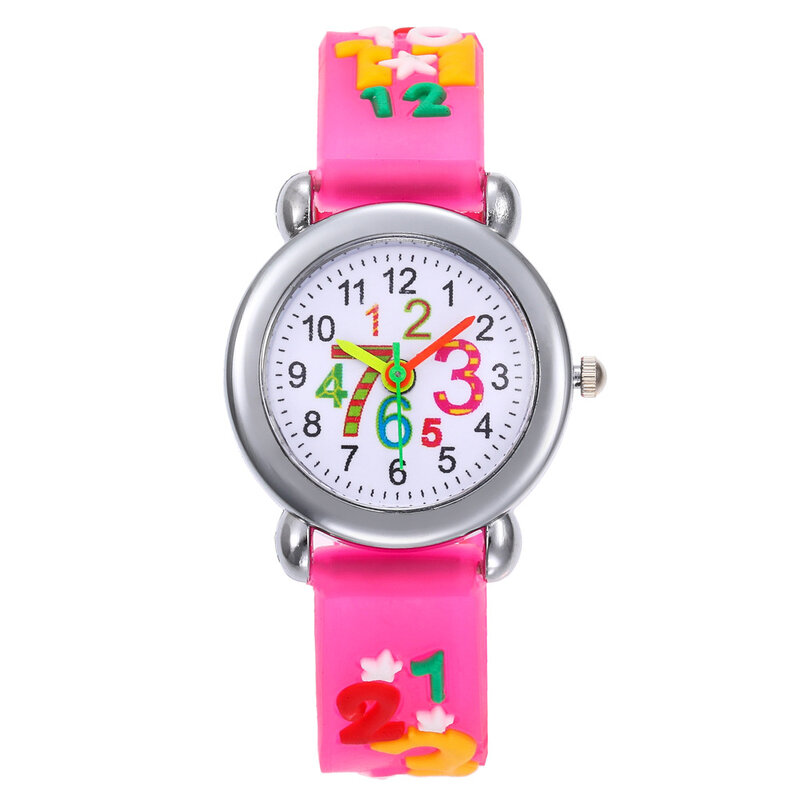 Child Baby Puzzle 1-9 Arabic Numbers watch Children waterproof Watch Girls Boys Birthday Gift Clock Silicone Kids Quartz Watches