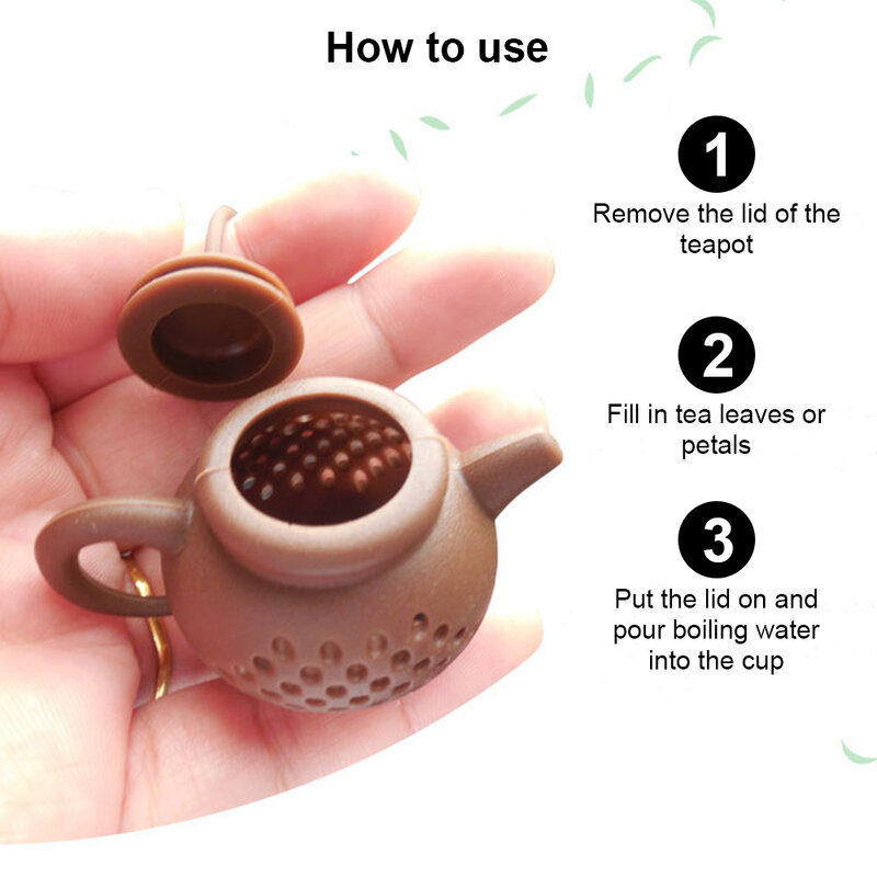 Mementoy Filtre à thé en silicone pour théières tasses tasses