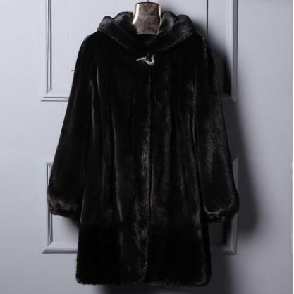 El más nuevo de gran tamaño 6Xl mujer Abrigos de piel sintética gruesa de invierno cálido abrigos con capucha mujer imitación de piel chaquetas de piel de visón Tops K1218