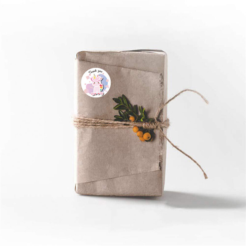 50-500 pces 1 Polegada cartoon-unicórnio adesivo para crianças caixa de cartão de festa de natal embalagem etiqueta de presente adesivo de vedação decoração de papelaria
