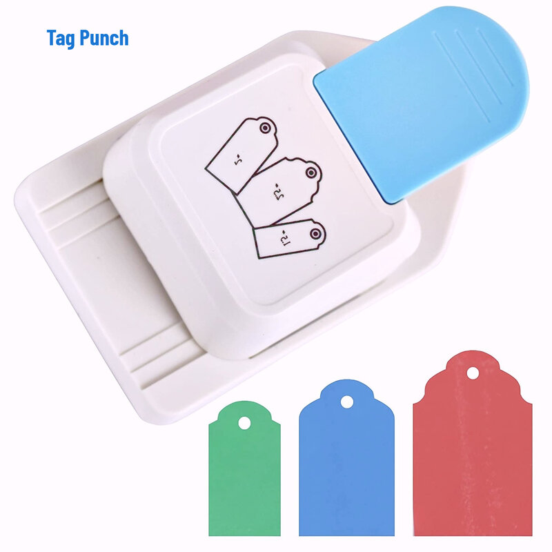 Tag Punch Corner Rounder Cutter 3 in 1 Punch 1.5 "2" 2.5 "Tag Shape progetti artigianali fai-da-te, segnalibri, tag, forniture per la fabbricazione di carte