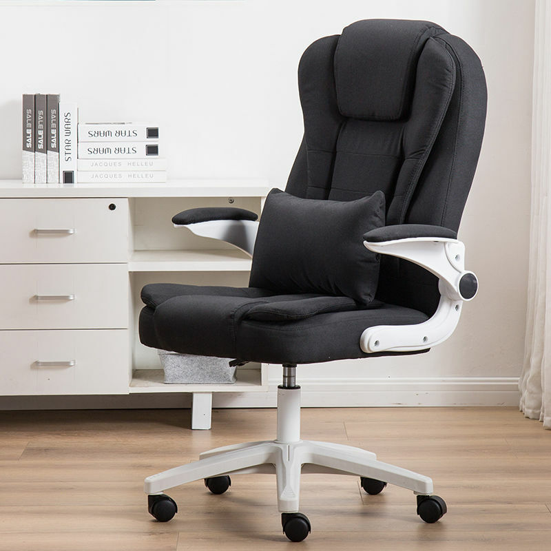 Chaise d'ordinateur confortable, chaise de conférence, de bureau, pivotante, relevée, avec dossier, siège d'apprentissage, pour dortoir