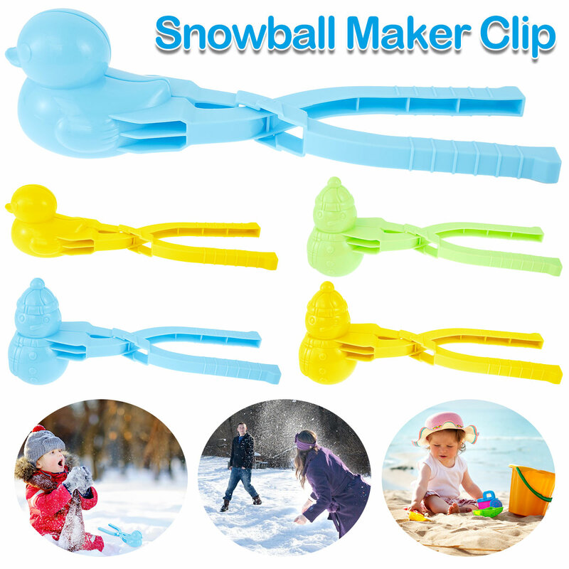 Snowball maker clipe de neve brinquedos crianças inverno ao ar livre atividades luta brinquedos diy jogos de neve patinho/boneco de neve snowball maker ferramenta