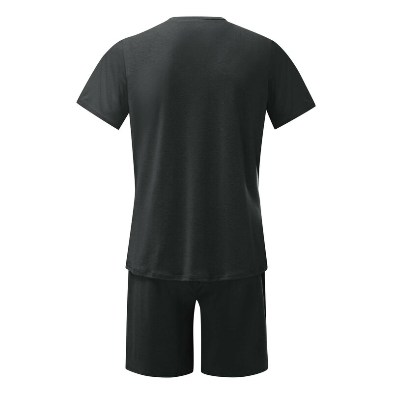 Conjunto de camisa masculina de manga curta, 59 #, roupas esportivas de academia, roupas de treinamento, praia, calças, erkek gikebegewear