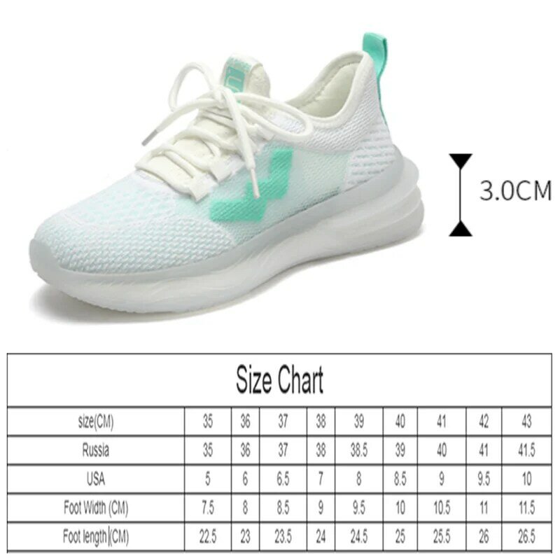 AIYUQI Sneakers Wanita 2021 Musim Panas Baru Sepatu Kasual Semua Cocok Sejuk Anak Perempuan Sepatu Sneakers Wanita Putih Jaring Bersol Tebal