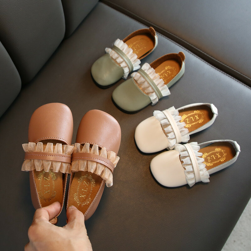 Novo crianças do bebê meninas sapatos de couro plutônio rendas moda princesa sapatos primeiro walker criança menina sandálias de verão com borboleta-nó