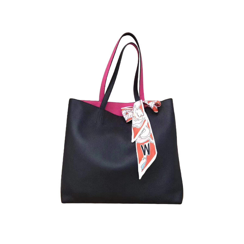 Grande bolsa feminina 2020 novo versátil saco de compras único ombro duplo lado superior bolsa de couro grande capacidade bolsa feminina
