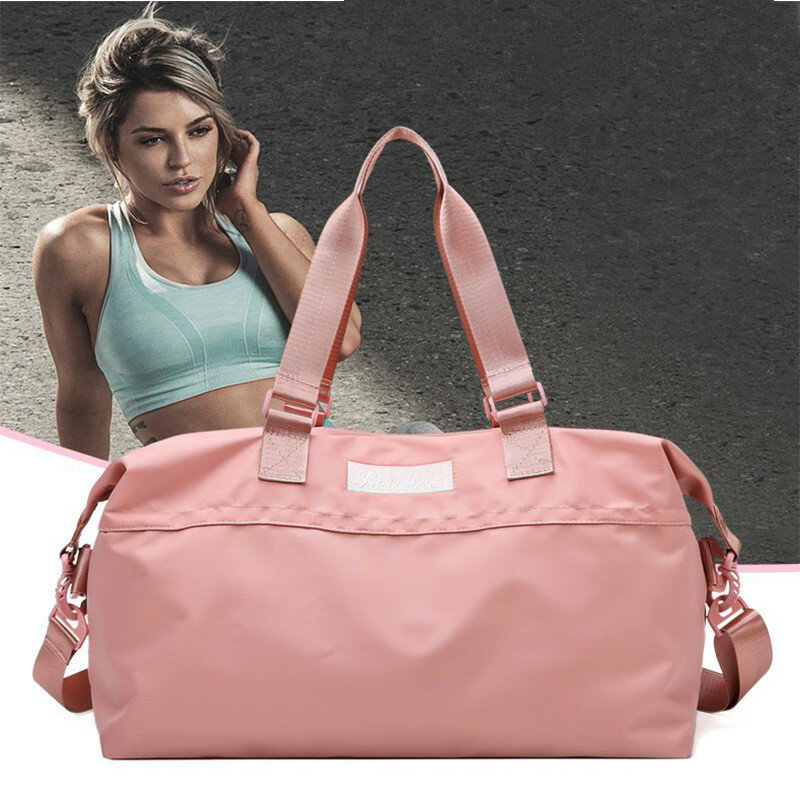 Grande bolsa de viagem feminina bolsa de viagem bolso moda corpo cruz esportes bolsa de viagem sapato compartimento roupas saco de armazenamento bolsa de ombro