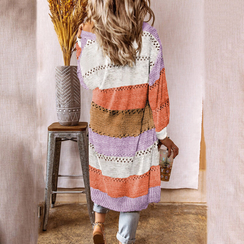 Suéter largo de punto para mujer, abrigo informal Vintage holgado de talla grande, sólido, de gran tamaño, moda coreana, cárdigans para mujer 2022