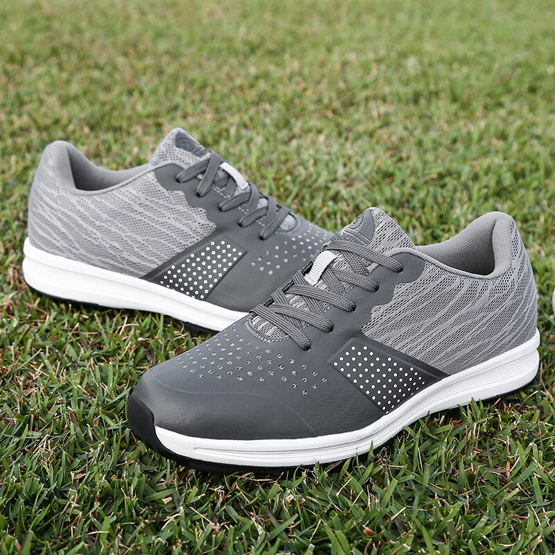 2021 nuove scarpe da Golf da uomo impermeabili Big Size 39-46 Sneakers da allenamento all'aperto uomo Mesh traspirante nero grigio Golf scarpe sportive uomo