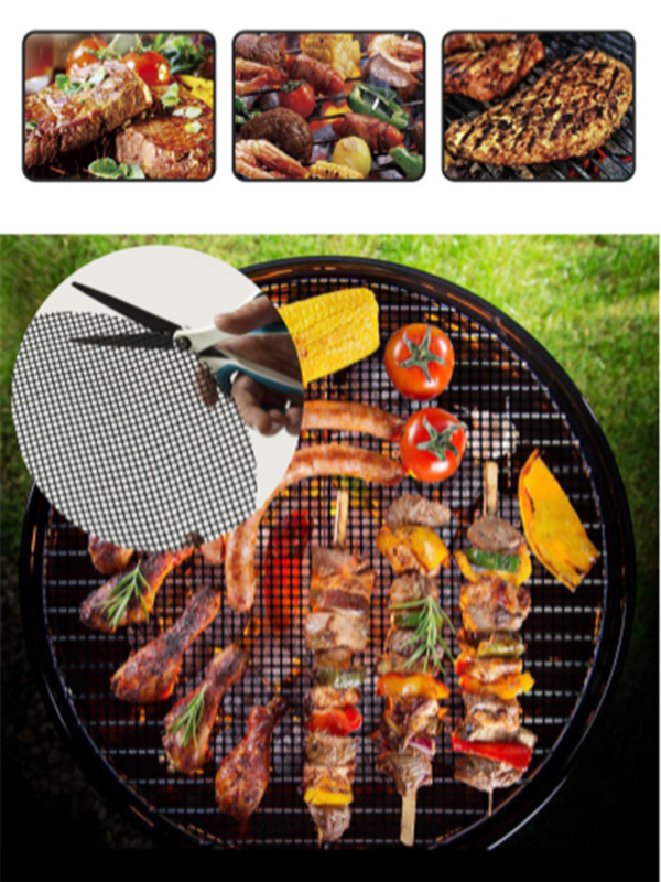 2021 tappetino per Barbecue antiaderente 40*33cm strumento di cottura per Barbecue piastra per Barbecue forniture per Barbecue resistenti al calore gadget per utensili da cucina